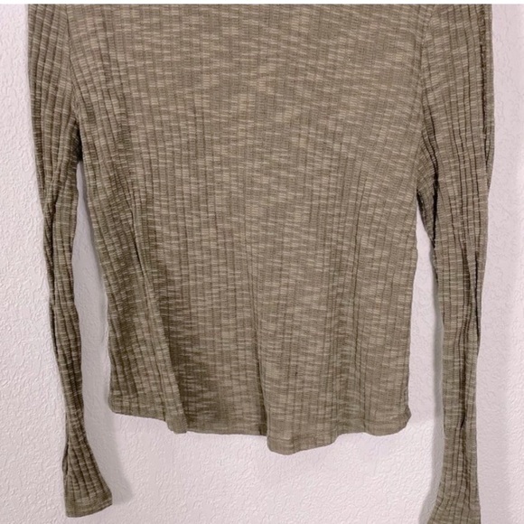 NWOT Free People Intimately FP Ribbed Scoopneck Top in Heathered Green size XL - Picture 7 of 9